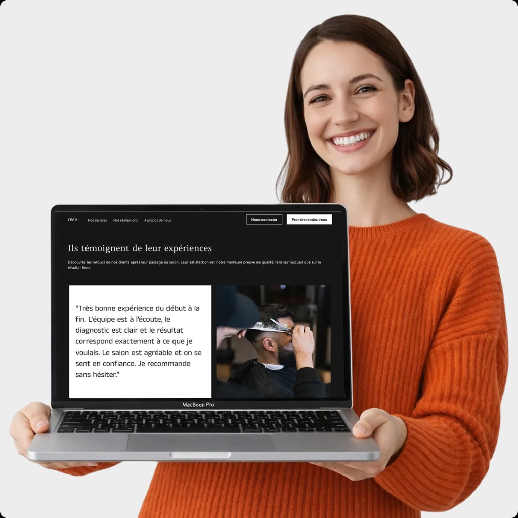 Exemple de site WordPress créé par Webiteasy