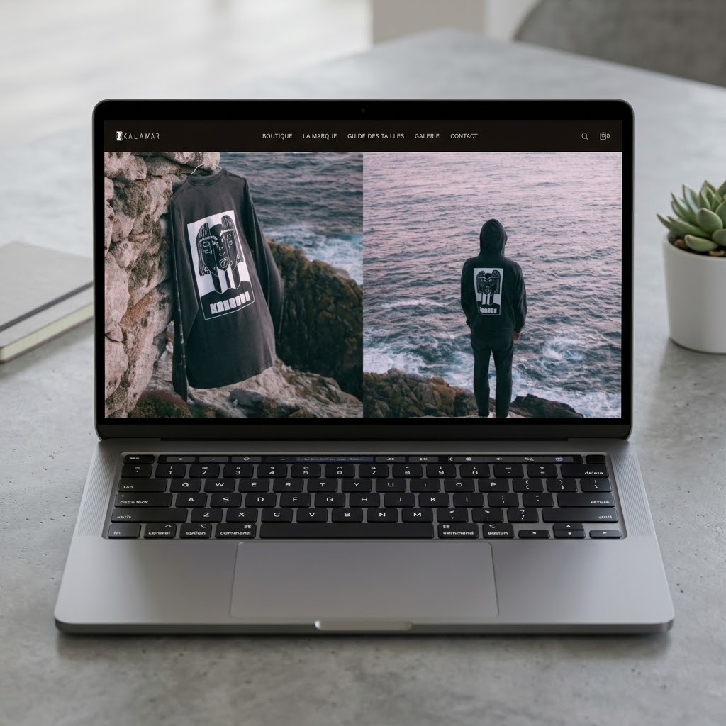Site Kalamar — Vêtements sérigraphiés · Bretagne